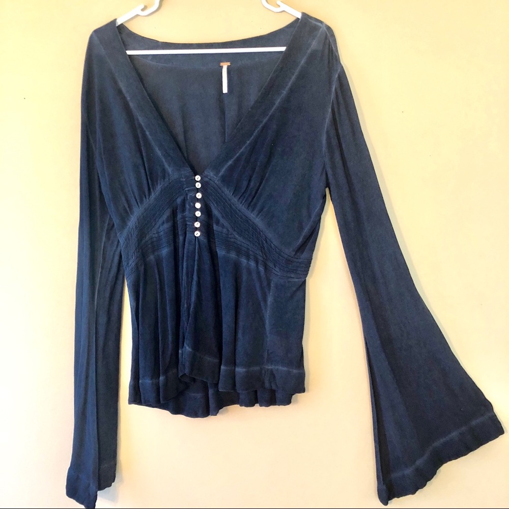 exaggerated sleeve free people shirt